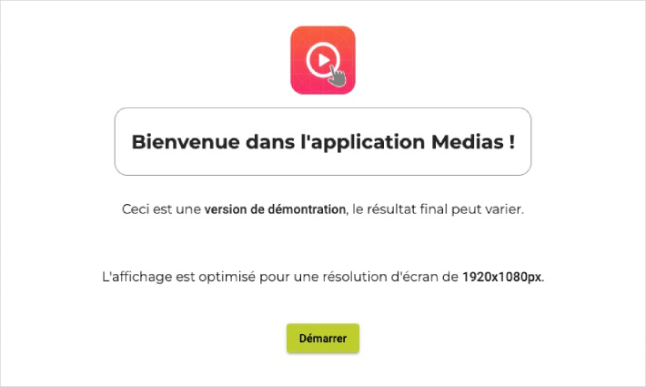 Application Medias pour borne