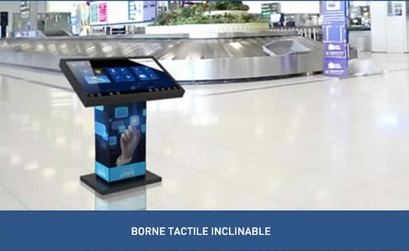 Borne tactile inclinable
