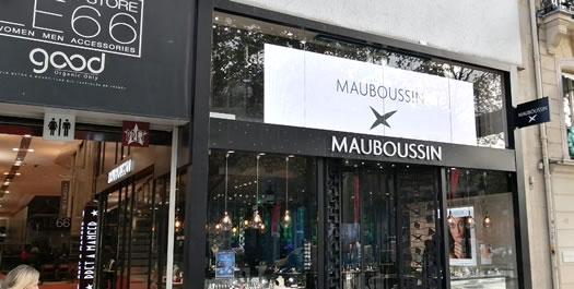Écran vitrine magasin Mauboussin