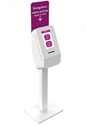 Borne d'accueil Balden avec code barre