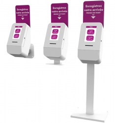 Borne d'accueil Balden avec code barre