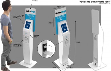 Borne accueil rfid