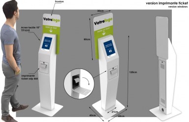 Borne accueil avec tickets