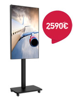 Écran vitrine 55 avec pied télescopique