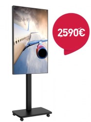 Écran vitrine 55 avec pied télescopique