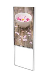 Totem vitrine 55 pouces sur pied