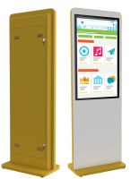 Totem tactile 43 pouces jaune